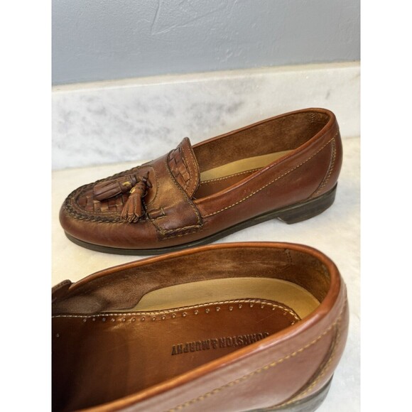 Johnston & Murphy Men’s Brown Woven Tassel Loafers Men's Size 9.5 - Picture 7 of 14